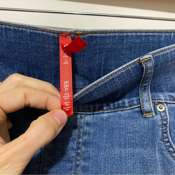 Spanx Dark Wash Cropped Pull-On Jeans 2X - Picture 5 of 8